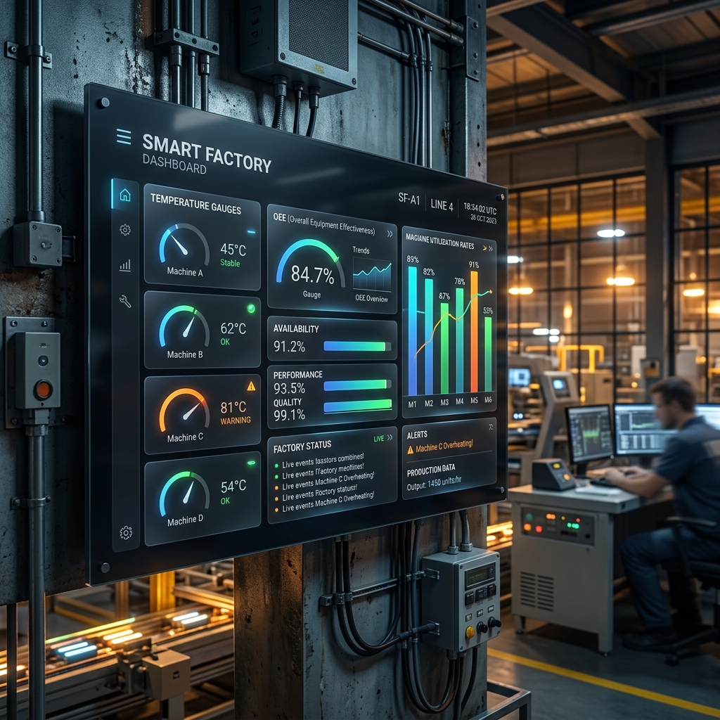 Smart factory IoT OEE telemetry dashboard